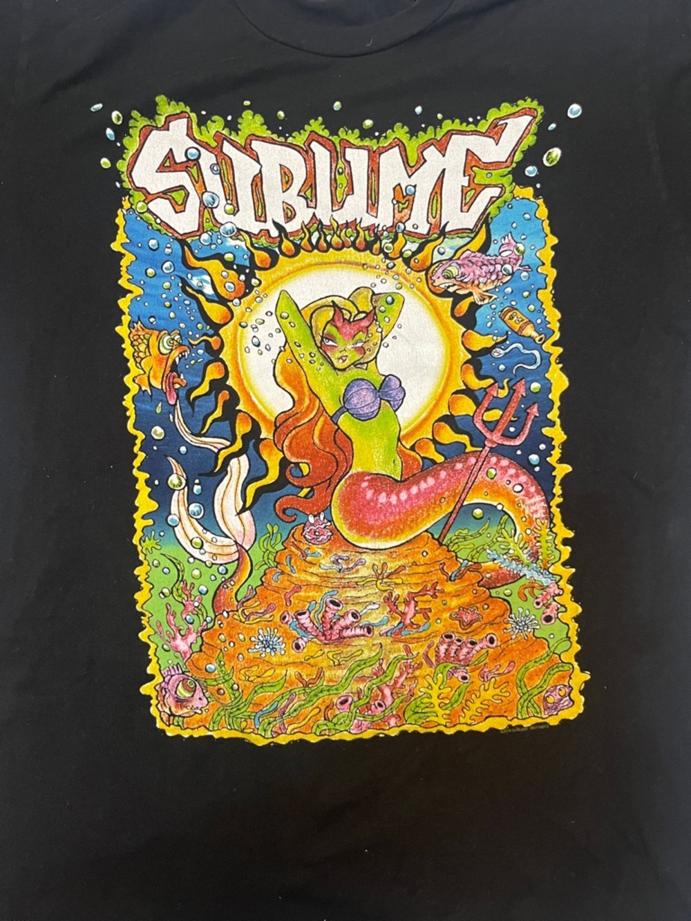 Sublime Graphic Tee - Neon Mermaid Print
